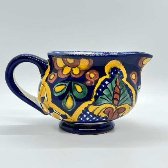 Talavera Hand Painted Pottery Creamer - Picture 2 of 6
